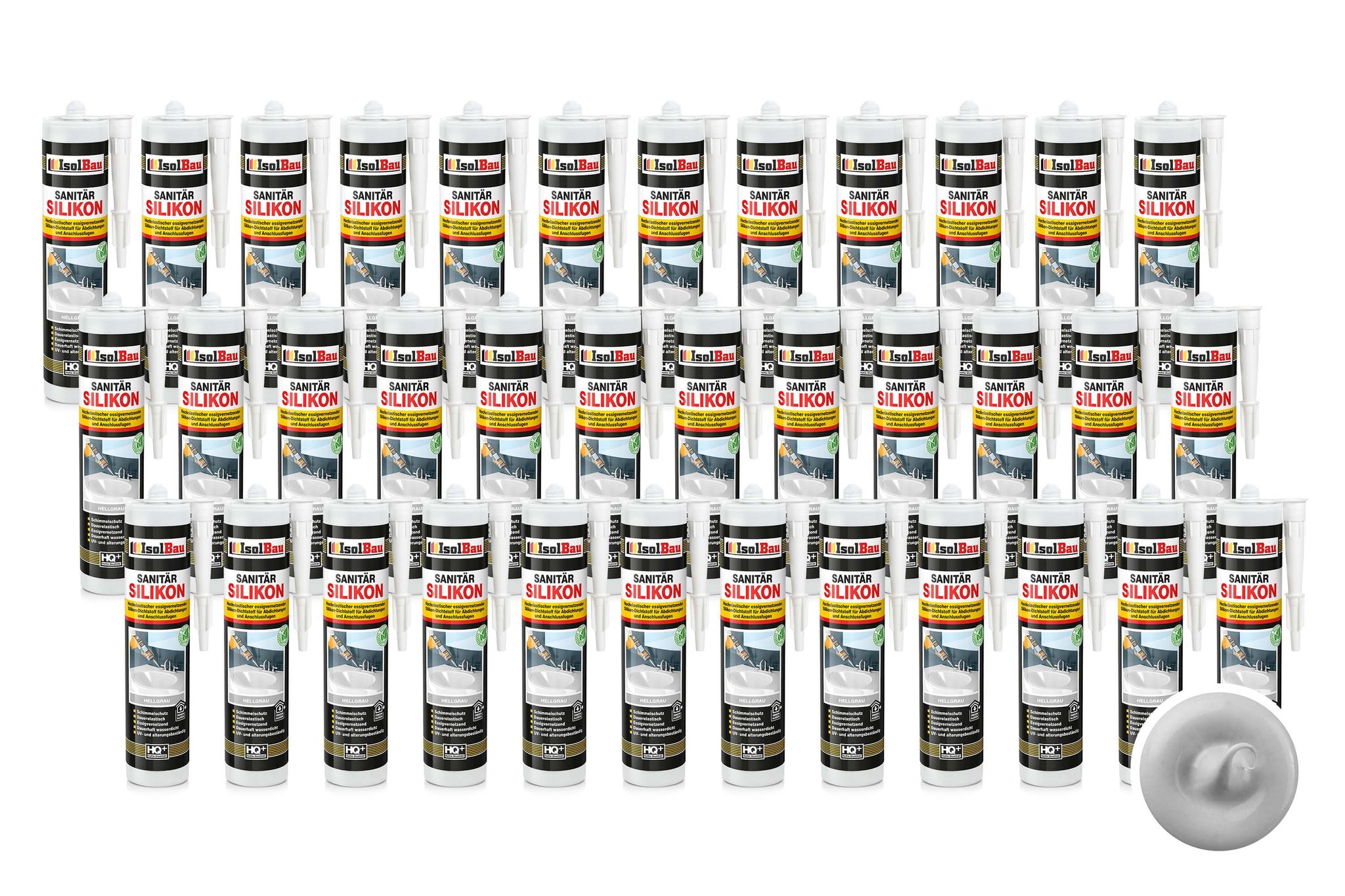 Sanitär Silikon Hellgrau 36 X 300 Ml Kleben Dichtstoff Dusche Abdichten Küche