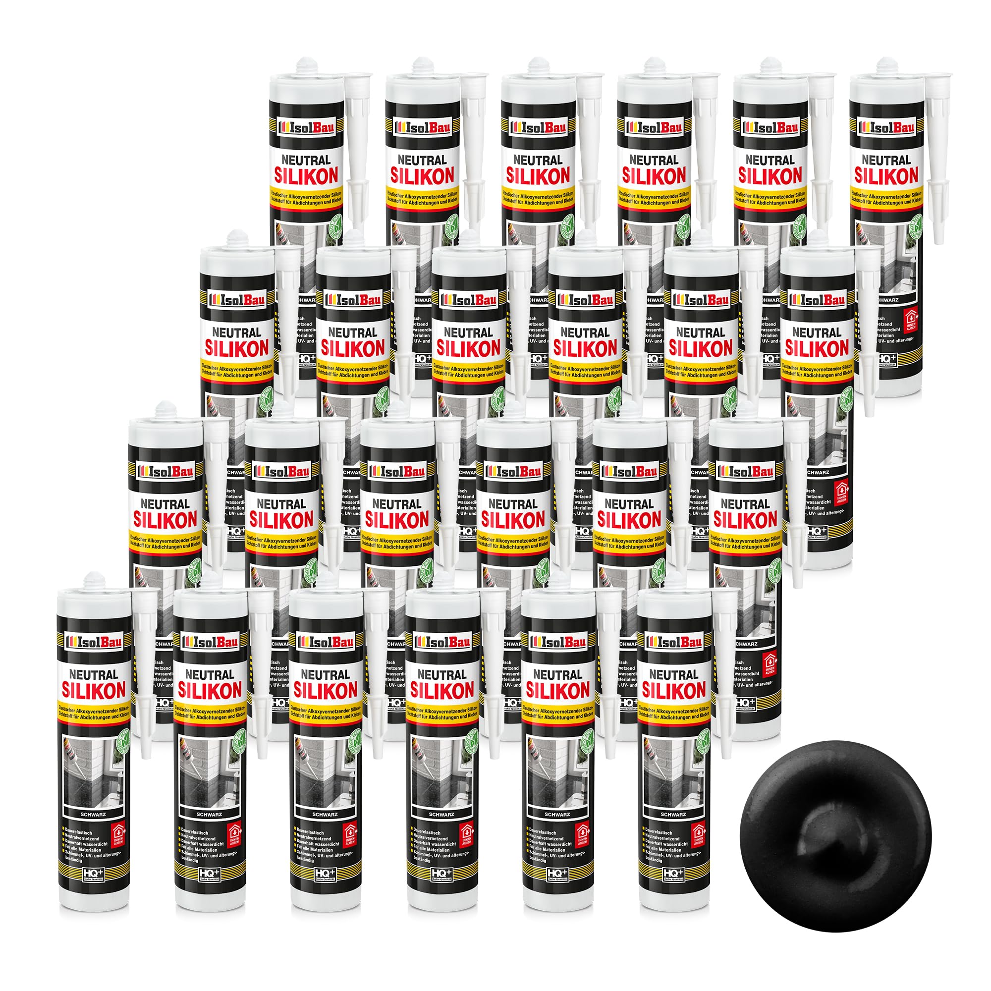 Neutralsilikon Naturstein Silikon Marmor Sanitär Inn/auß 24 X 300ml Schwarz