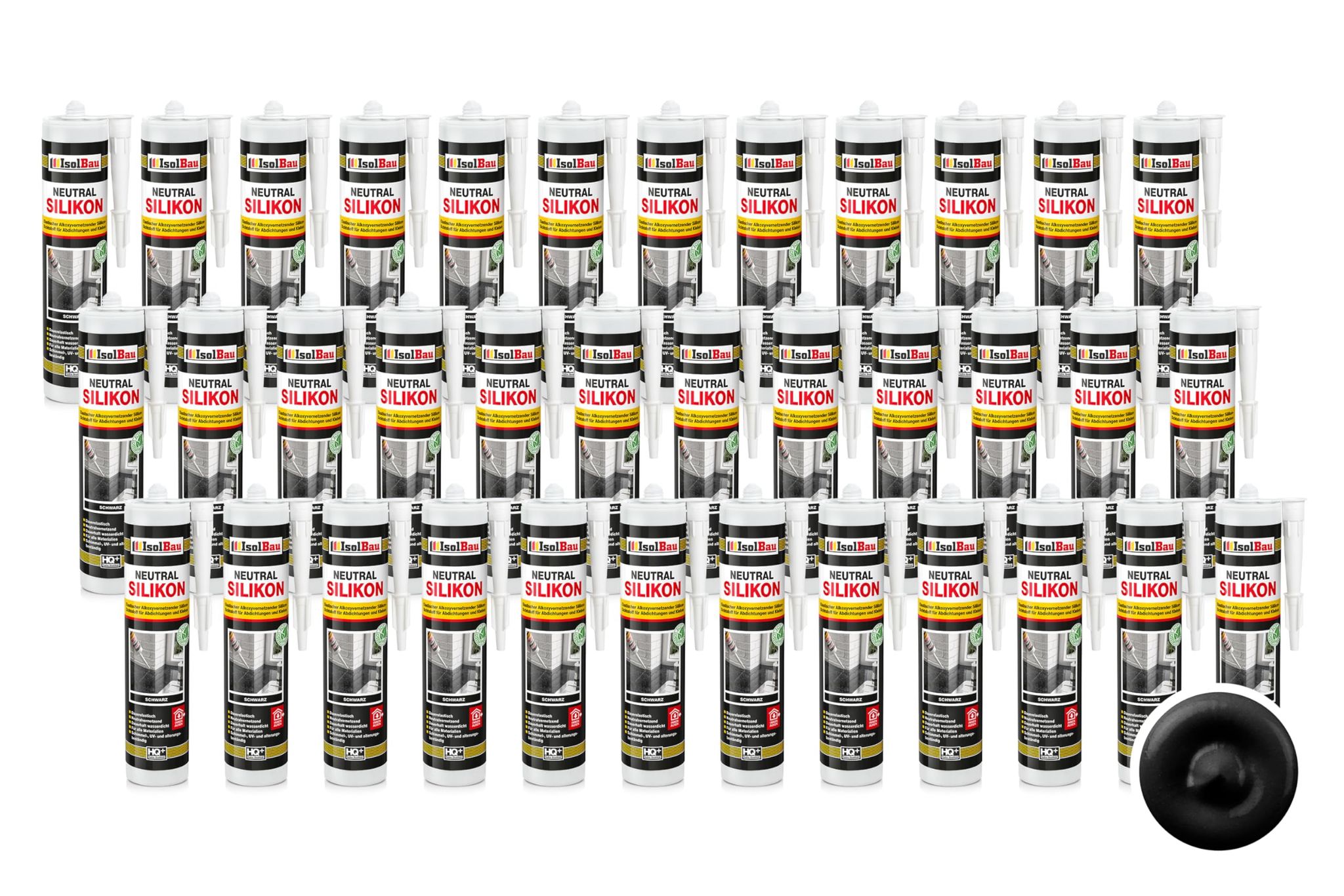 Neutralsilikon Naturstein Silikon Sanitär Marmor Inn/auß 36 X 300ml Schwarz
