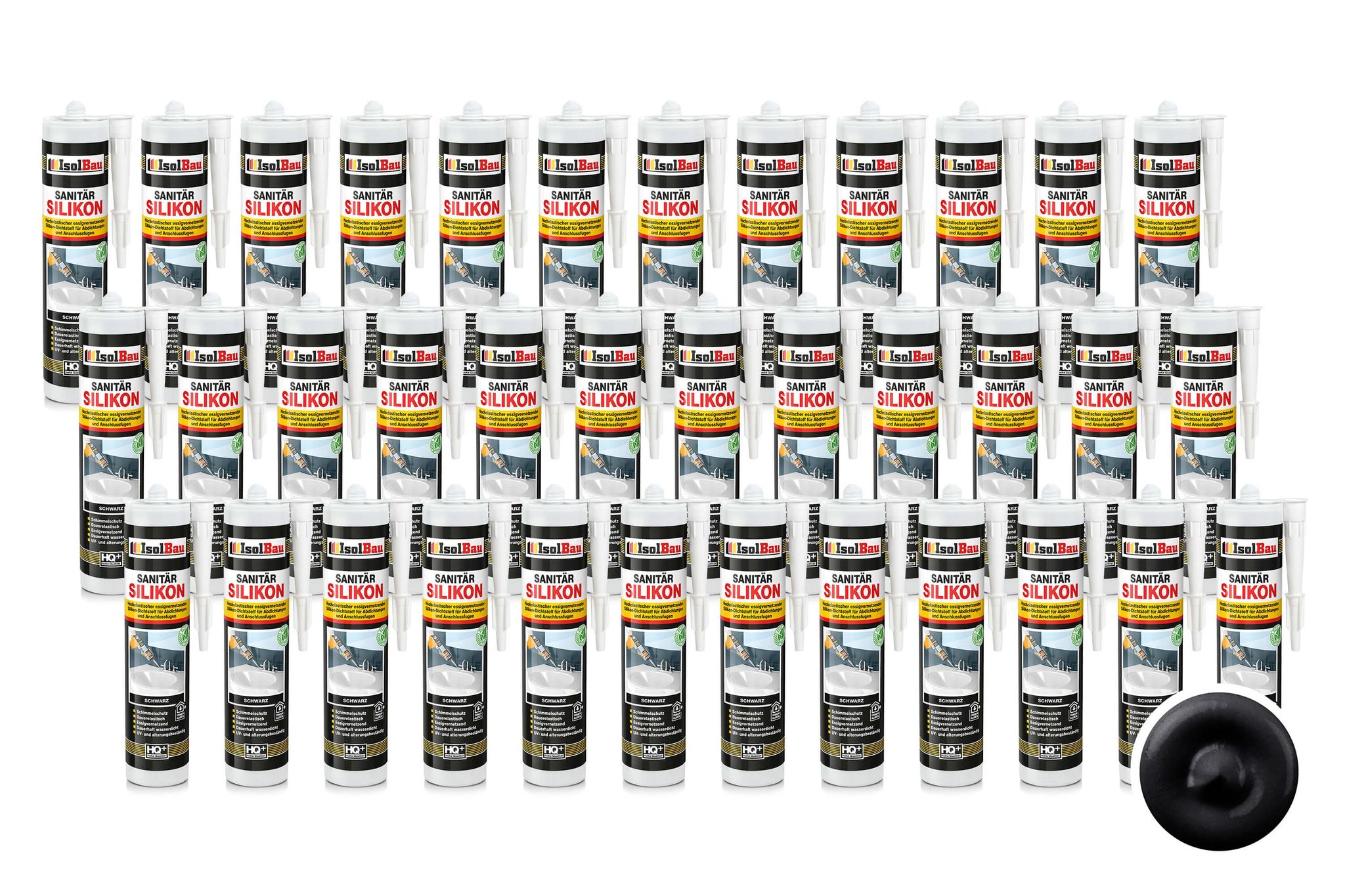 Sanitär Silikon Schwarz 36 X 300 Ml Küche Dusche Abdichten Kleben Bad Dichtstoff