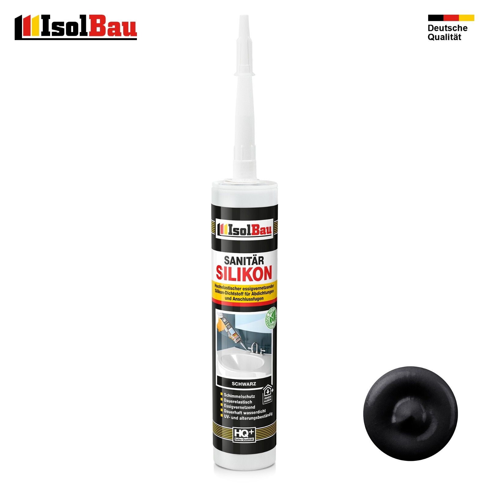 Sanitär Silikon Schwarz 1 X 300 Ml Küche Dusche Abdichten Kleben Bad Dichtstoff