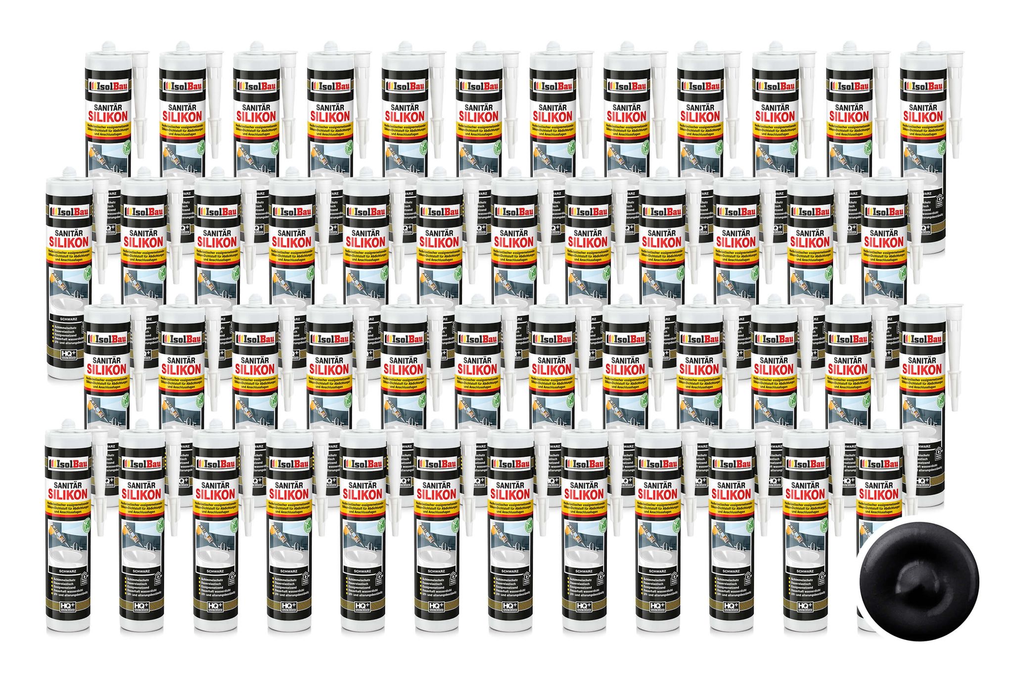 Sanitär Silikon Schwarz 48 X 300 Ml Küche Dusche Abdichten Kleben Bad Dichtstoff