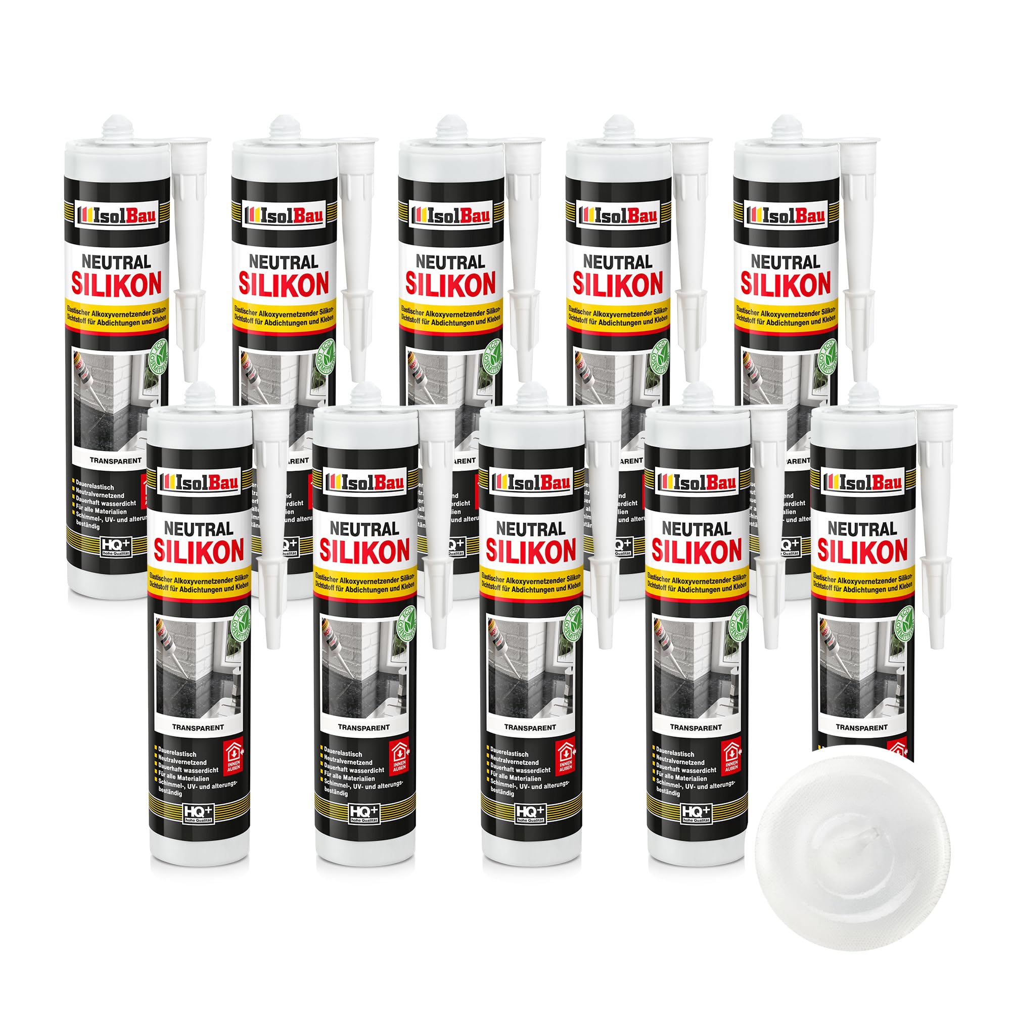 Neutralsilikon Naturstein Silikon Sanitär Marmor Inn/auß 10 X 300ml Transparent