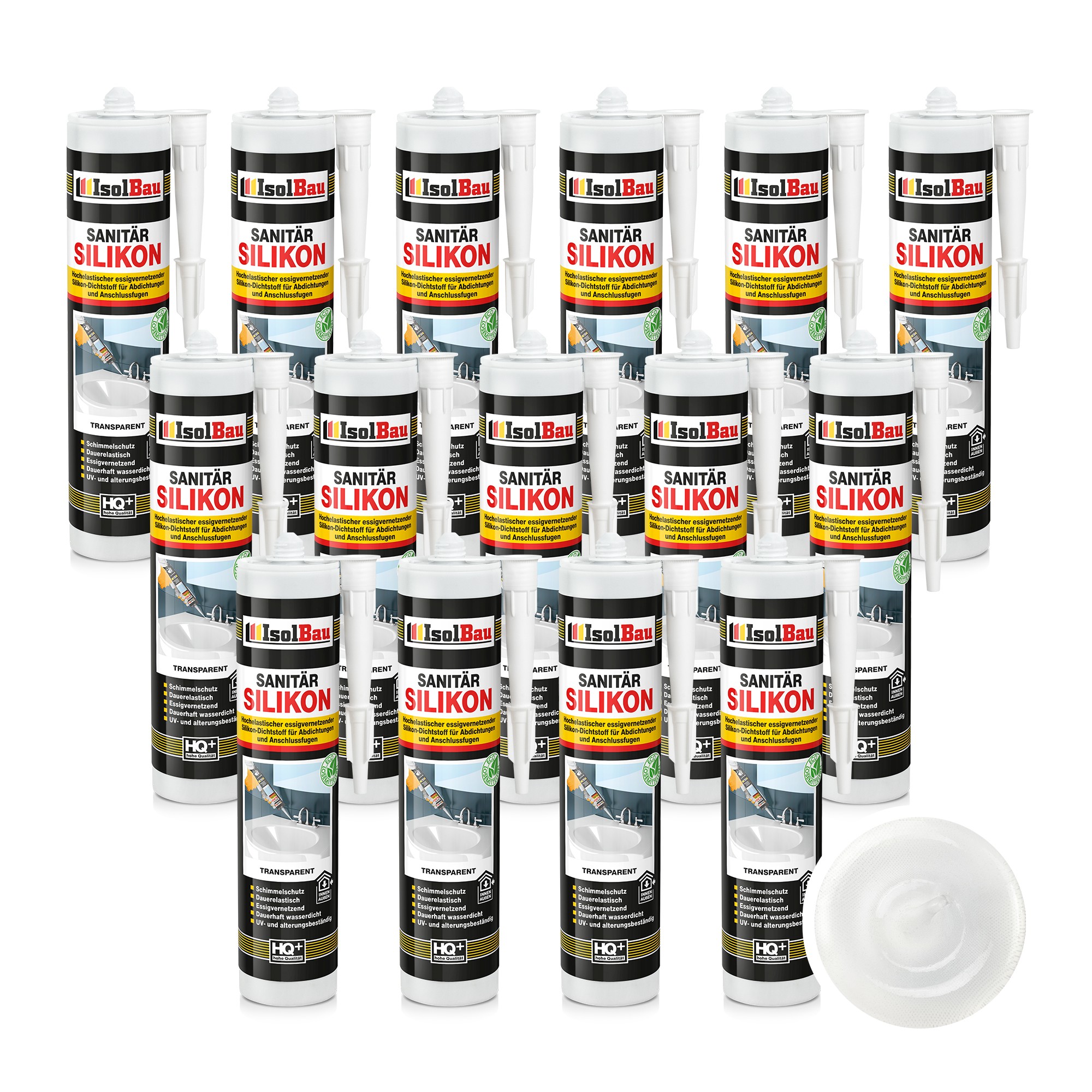 Sanitär Silikon Transparent 15 X 300 Ml Kleben Dichtstoff Küche Dusche Abdichten