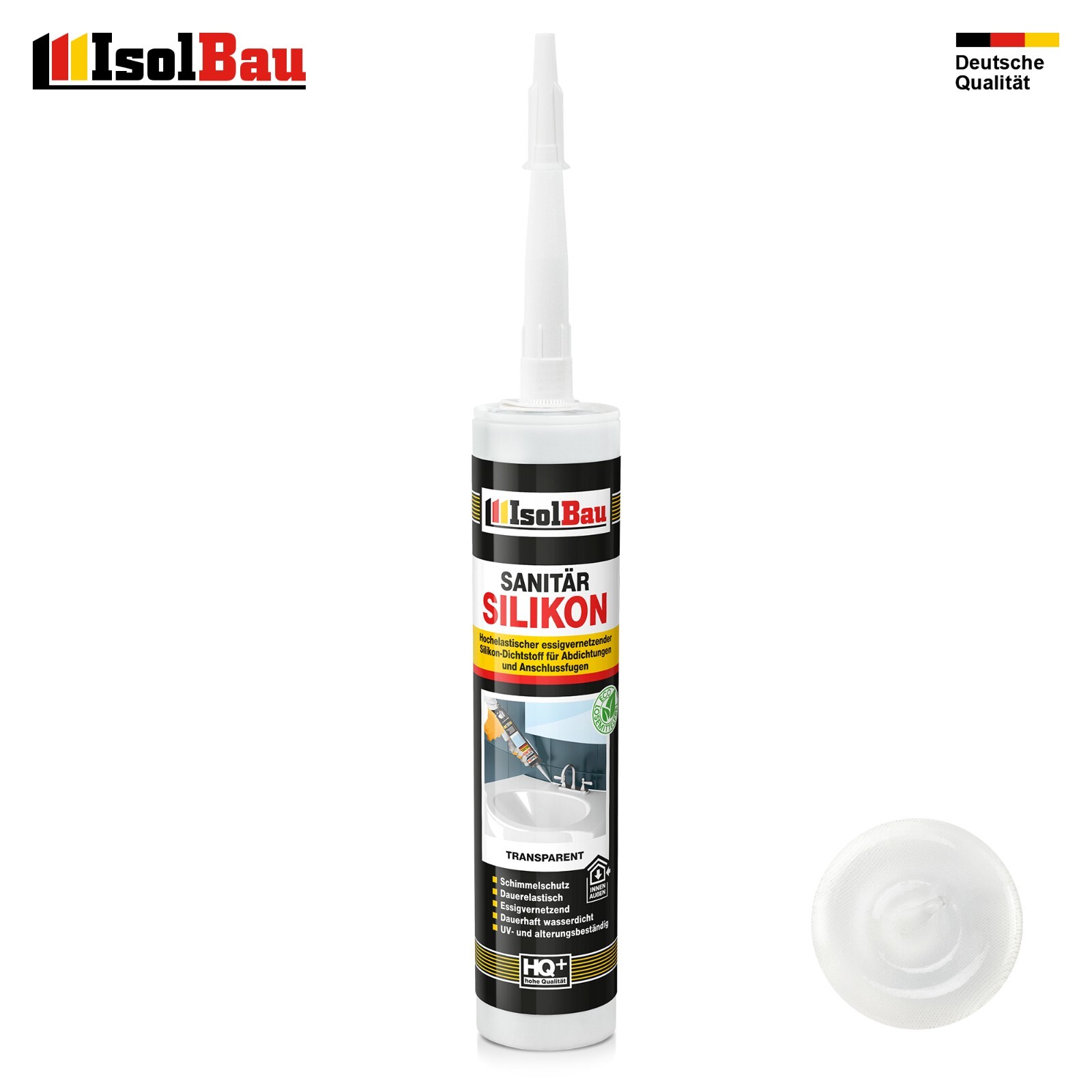 Sanitär Silikon Transparent 1 X 300 Ml Küche Dusche Abdichten Kleben Dichtstoff