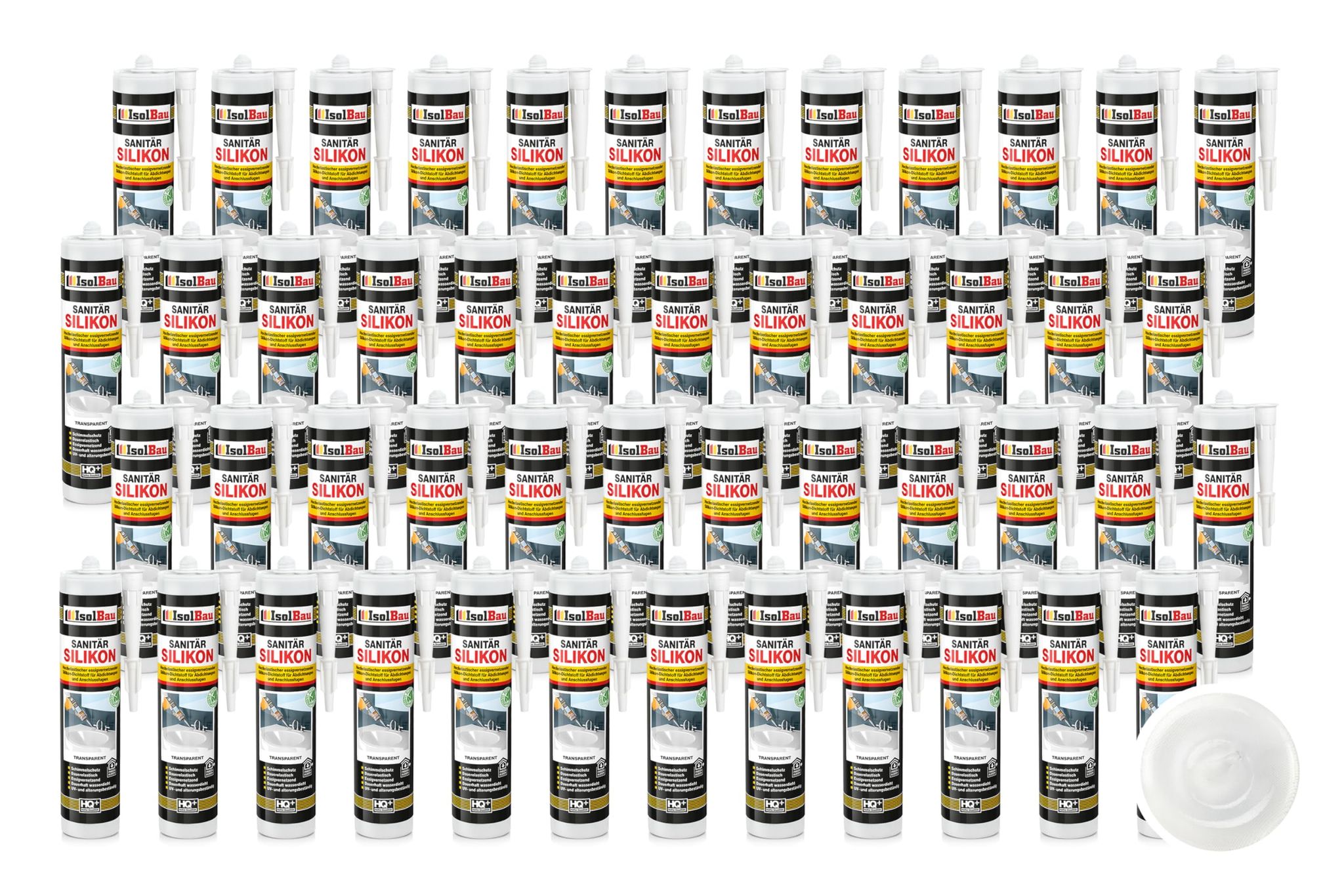 Sanitär Silikon Transparent 48 X 300 Ml Küche Dusche Abdichten Kleben Dichtstoff