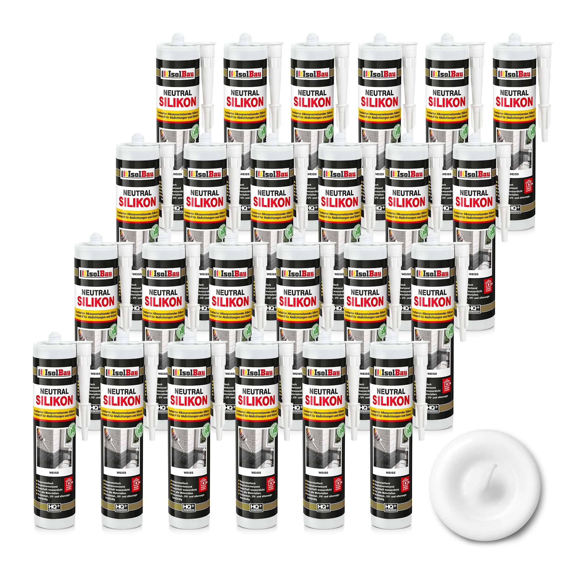 Neutralsilikon Naturstein Silikon Marmor Granit Sanitär Inn/auß 24 X 300ml Weiss