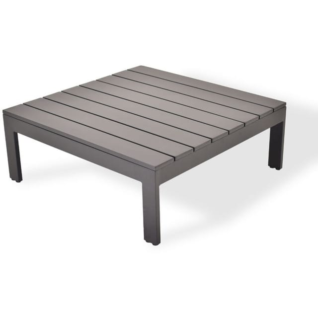 HOME DELUXE WPS Tischplatte für Gartenlounge RIO – Anthrazit Ersatzplatte aus Aluminium für Outdoor-Tische Tischplatte, Kunststoffplatte, Platte