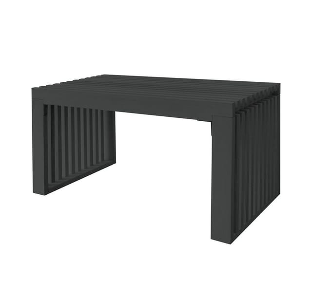 Home Deluxe -Sitzbank aus Holz LORA Schwarz - 78 cm I Gartenbank , Parkbank, Sitzgelegenheit Sitzbank schwarz Holz, Sitzbank Kiefernholz schwarz,