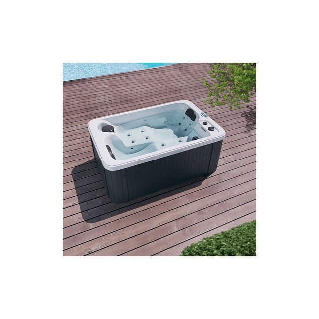 HOME DELUXE Outdoor Whirlpool HORIZON PURE, Maße (L x B x H): 115 x 175 x 70 cm I Whirlpool Badewanne Outdoor Badewanne Whirlpool Badewanne Outdoor