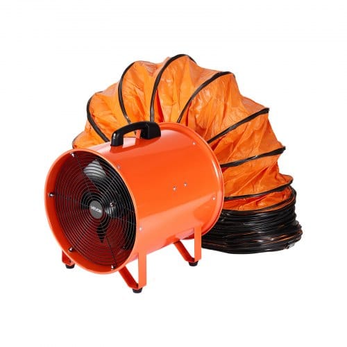 Bauventilator 900-w-ac-motor Baugebläse 2850 U/min Baulüfter Gebläse 5175 Cfm (8792 M3/h) Axiallüfter 5 M Schlauch Axialgebläse 79 Db Geräuschpegel Industrielüfter Ip44 - Vevor