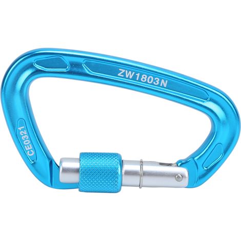 Blauer D-förmiger Karabiner Aus Flugzeugaluminium, Einfach Zu Befestigen, Sicher, Langlebig Und Rutschfest.
