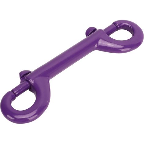 Doppelkarabiner, 115 Mm, Aus Edelstahl 316, Mit Federverschluss, Für Tarierwesten, Tauchzubehör, Lila