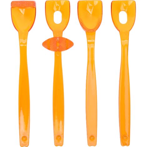 4-teiliges Orangefarbenes Mundmuskeltrainingsset – Zungen- Und Lippenrehabilitation Zur Unterstützung Der Mundgesundheit