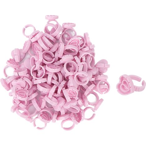 100 Cupules À Colle Für Cils Jetables, Anneau Porte-glue Für Extensions De Cils, Gobelets À Éclosion Rapide
