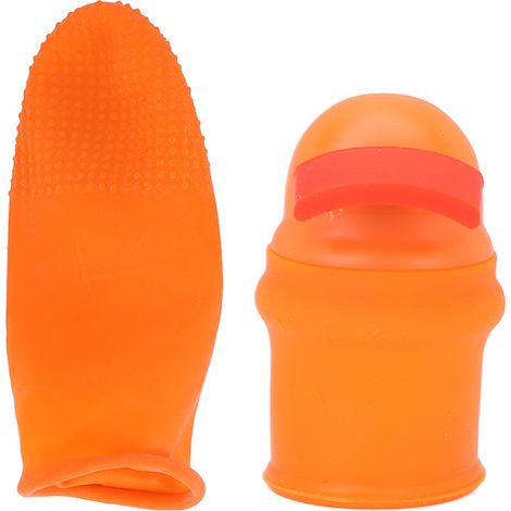 Schutzhülle Für Gartenmesser, Schnittfest, Praktisch Für Gemüse, Großer Krummsäbel + 1 Fingerschutz Aus Gummi.