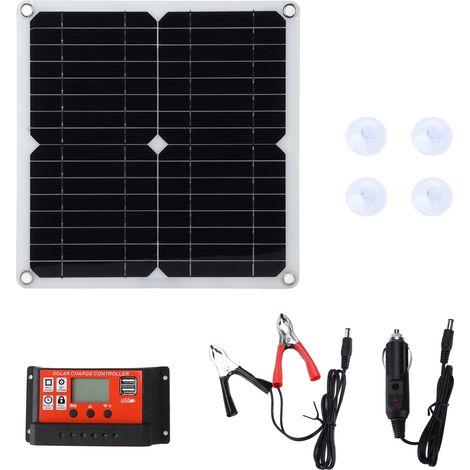 15w Solarpanel-set Mit 100a Regler, Dualem Usb- Und Dc-ausgang, Für Auto- Oder Bootsbatterien, Orange Farbe.