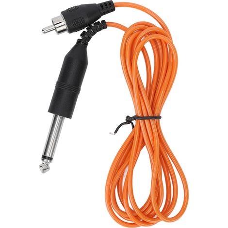 Silikonkabel Für Tätowiermaschinen, Oranges Stromkabel Mit Geradem Rca-anschluss, Tattoo-anschlussklemme