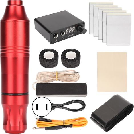 Professionelles Tattoo-maschinen-set, Komplettset Mit 100-230v Us-stecker-netzteil, Ideal Für Anfänger.
