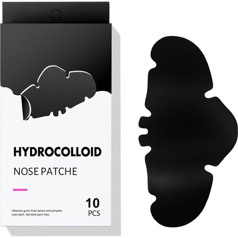 10 Hydrokolloid-nasenpflaster – Korrigiert Mitesser, Pickel Und Poren, Kontrolliert Seborrhoe, Packung Mit 10 Anti-unreinheiten-pflastern Für Die Nacht