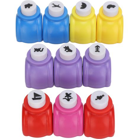 Set Mit 10 Mini-lochstanzen In Verschiedenen Formen Zum Selbermachen, Ideal Für Scrapbooking Und Nagelkunst.