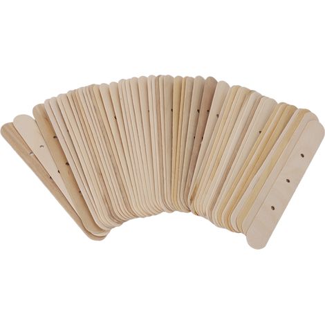 Packung Mit 50 Dochthaltern Aus Holz, 3 Löcher, Zentrieraufkleber Für Die Kerzenherstellung