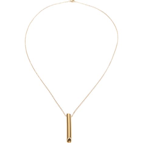 Vergoldete Atemmedaille Aus Edelstahl Für Damen Und Herren, Tragbare Anti-stress-halskette, Anti-angst-pfeife