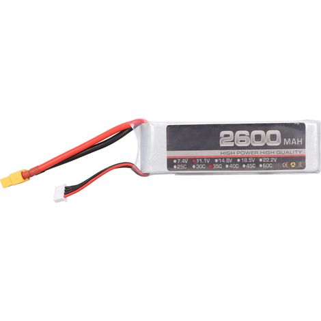 11,1 V 35c 2600 Mah 3s Lipo-akku Für Fpv-renndrohnen, Quadcopter, Hubschrauber, Flugzeuge, Rc-boote Und Xt60-modelle
