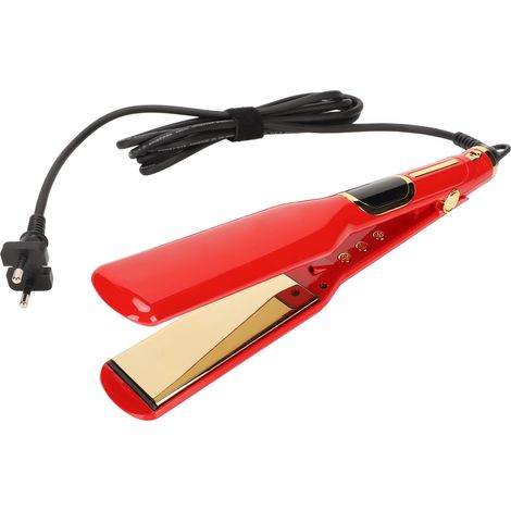 Professioneller Haarglätter Und Lockenstab Rot M 100-240v Eu Für Friseursalons