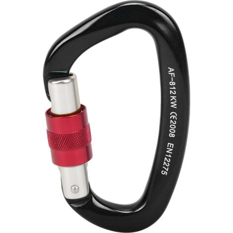 Hochleistungs-kletterkarabiner, Rutschfestes Design, Leichter Und Langlebiger Clip Für Camping Und Felsklettern (schwarz)