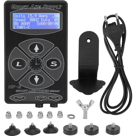 Netzteil Für Tätowiermaschinen Mit Lcd-bildschirm, 2 Betriebsmodi, Fußpedal Mit Timer, Guter Saugleistung, 100–240 V Eu-stecker
