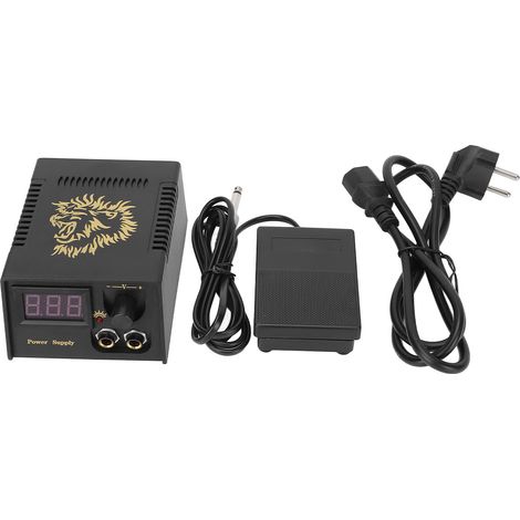 Komplettes Tattoo-starterset: Netzteil Für Die Tattoomaschine Mit Led-display, Fußpedal, 110–220-v-eu-stecker