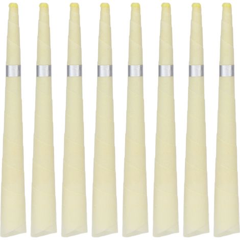 8 Breite Ohrkerzen Aus Naturwachs, Set Mit Ohrreinigungsrollern, Selbstrollender Ohrreiniger