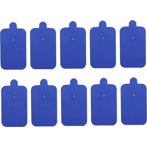 10 Selbstklebende, Hautverträgliche Tens-elektroden, Elektrostimulationspflaster, Blau, 10er-packung
