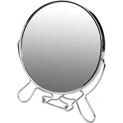 15 Cm Großer Tisch-schminkspiegel, Beidseitig Schwenkbar, Tragbarer Metallrahmen, Drehbares Ständerdesign