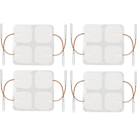 Wiederverwendbare, Selbstklebende Quadratische Elektroden, 16 Stück, Für Tens-geräte, 4 Cm (1,6 Zoll) Groß, 2,5-mm-anschluss