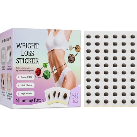 60 Detox-sticker Für Einen Flachen Bauch, Selbstklebende Fettverbrennungspflaster Zur Gewichtsreduktion