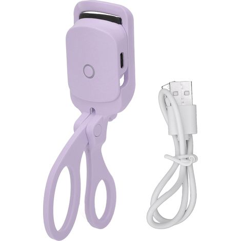 Beheizbare, Violette Wimpernzange Mit 2 Geschwindigkeitsstufen, Tragbar, Elektrisch, Wiederaufladbar Per Usb-c, Kleines, Freihändiges Wimperngerät