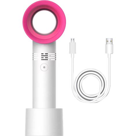Mini-usb-wiederaufladbarer, Klingenloser Ventilator, Tragbarer Wimperntrockner, Weiß, Sicher, Manuelle Kühlung