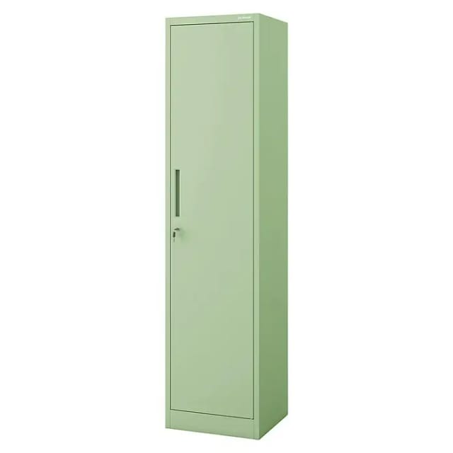 Aktenschrank Büroschrank Metallschrank Lagerschrank 4 Fachböden Flügeltür Drehgriff Pulverbeschichtung Metall 185 cm x 45 cm x 40 cm (Pastellgrün)
