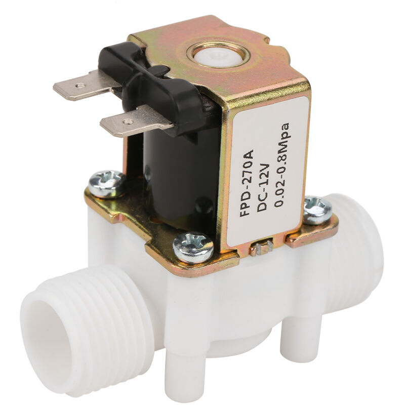 12v Nc G1/2 Kunststoff-wassermagnetventil – Für Waschmaschinen Und Bewässerungsanlagen – Flüssigkeitstemperatur 0–55 °c – Druck 0,02–0,8 Mpa