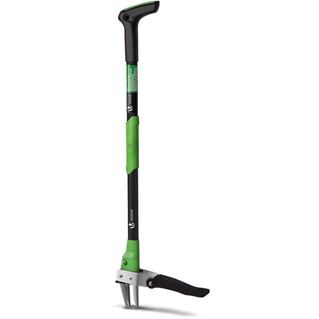 VOUNOT® Unkrautstecher Gardena mit langem Stiel und Edelstahlkrallen für Rasen, 100cm