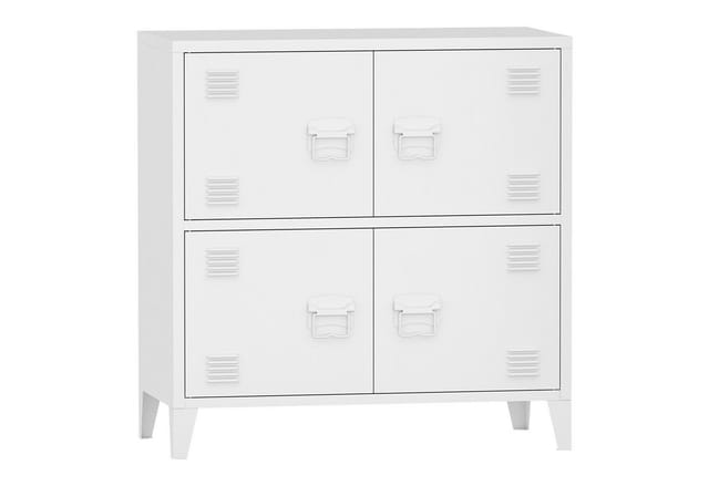 Büroschrank Hamina 80x40x82 cm Weiß [en.casa]
