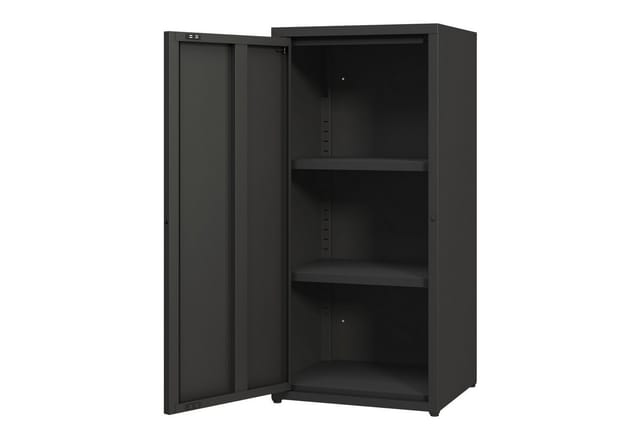 [en.casa] - Metallschrank Burlöv Stahl Schwarz