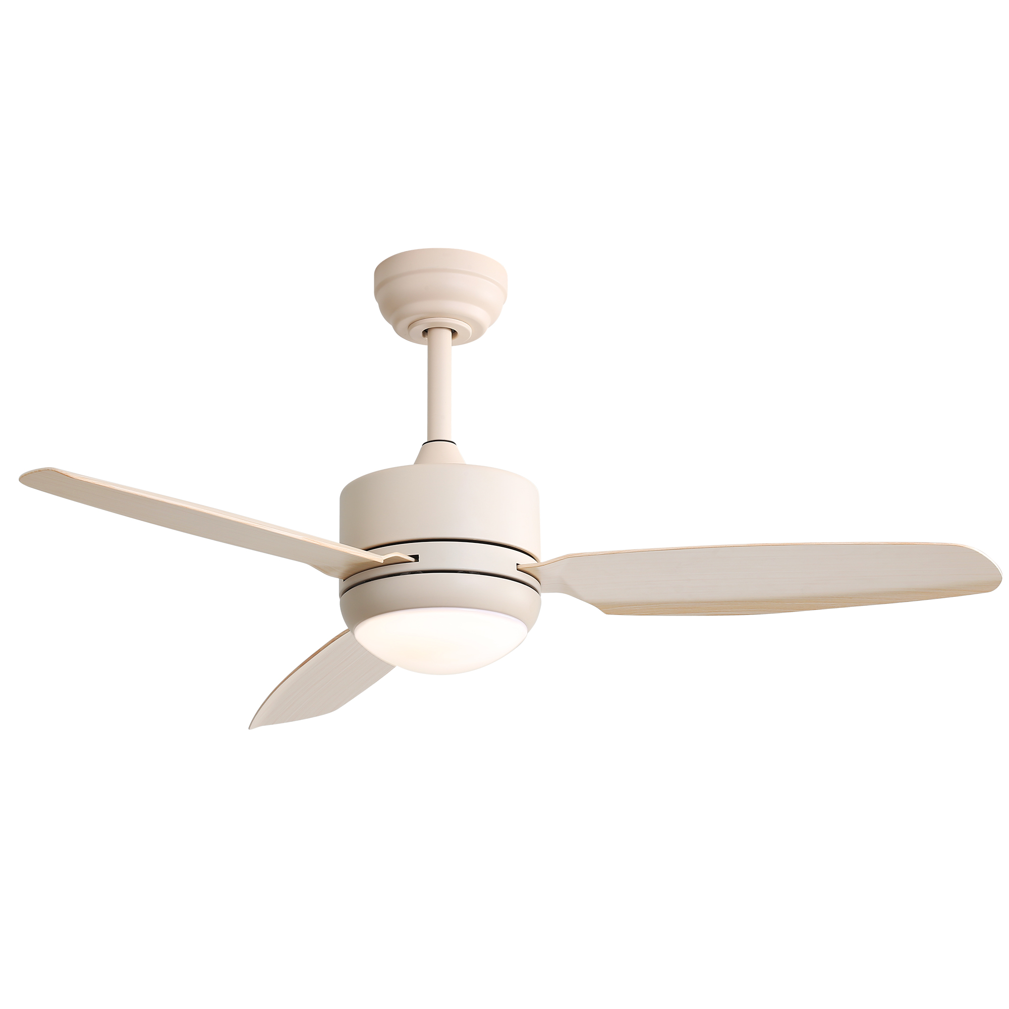 Deckenventilator Mit Beleuchtung 117cm 6 Stufen Fernbedienung Led Dimmbar Abs Modern Cremeweiß