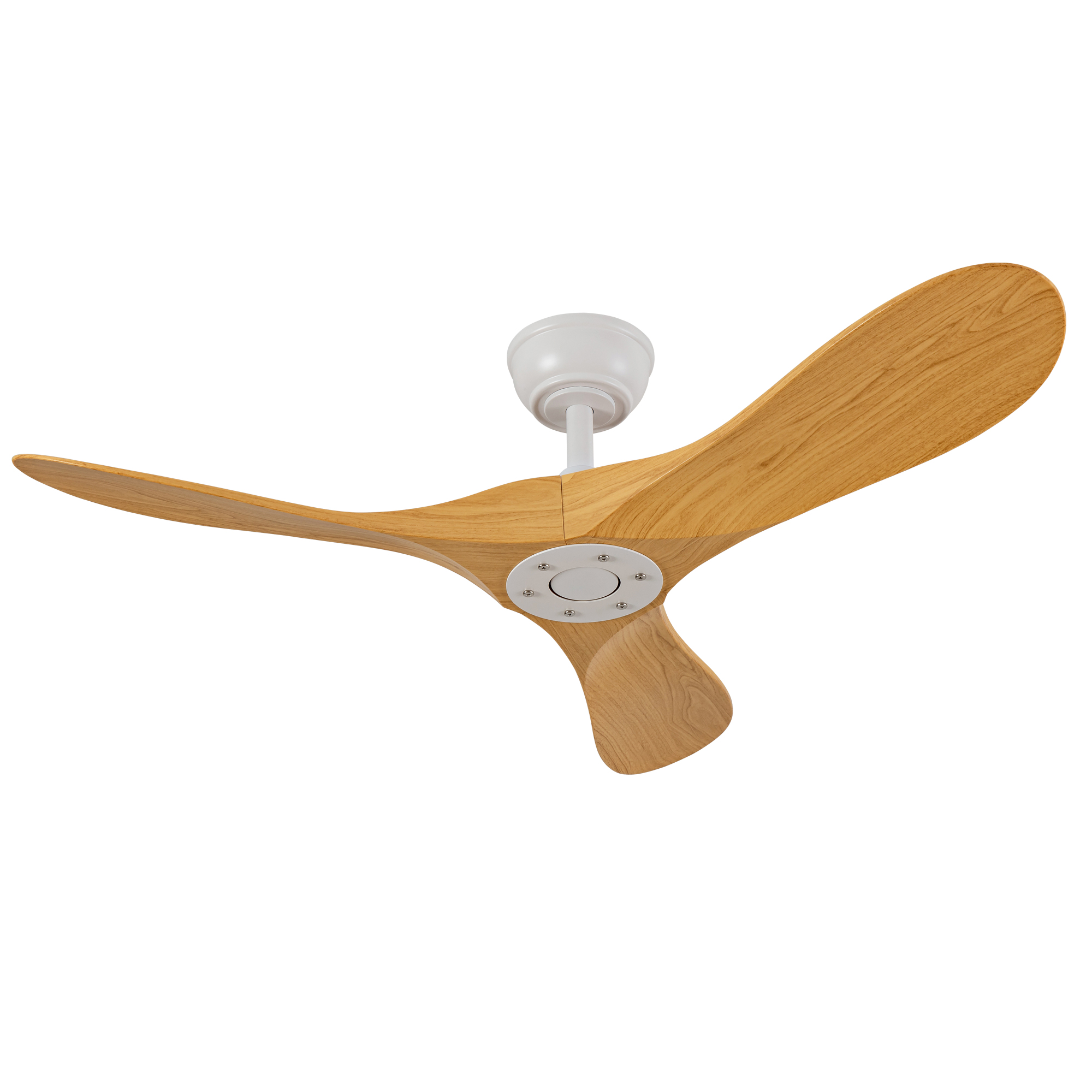 Deckenventilator 42 Zoll Mit Fernbedienung Und Reversiblem Dc-motor Abs Moderner Stil Weiß Und Natur