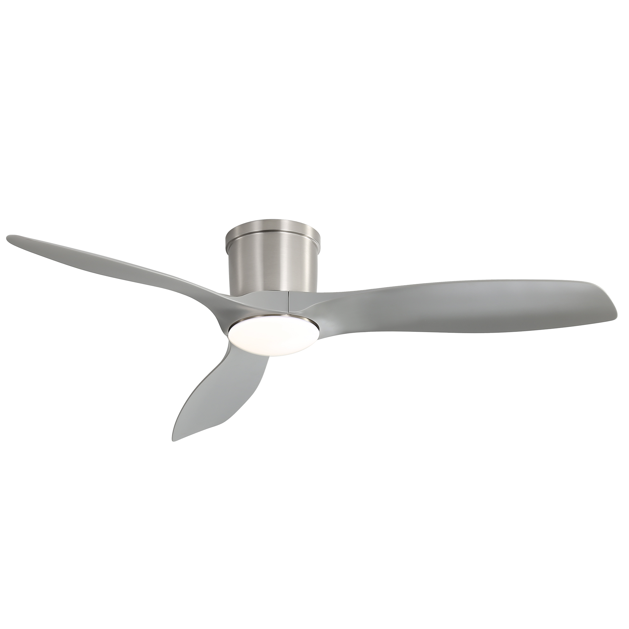 Deckenventilator Mit Led-beleuchtung 132 Cm 6 Geschwindigkeiten Fernbedienung Abs Modern Nickel