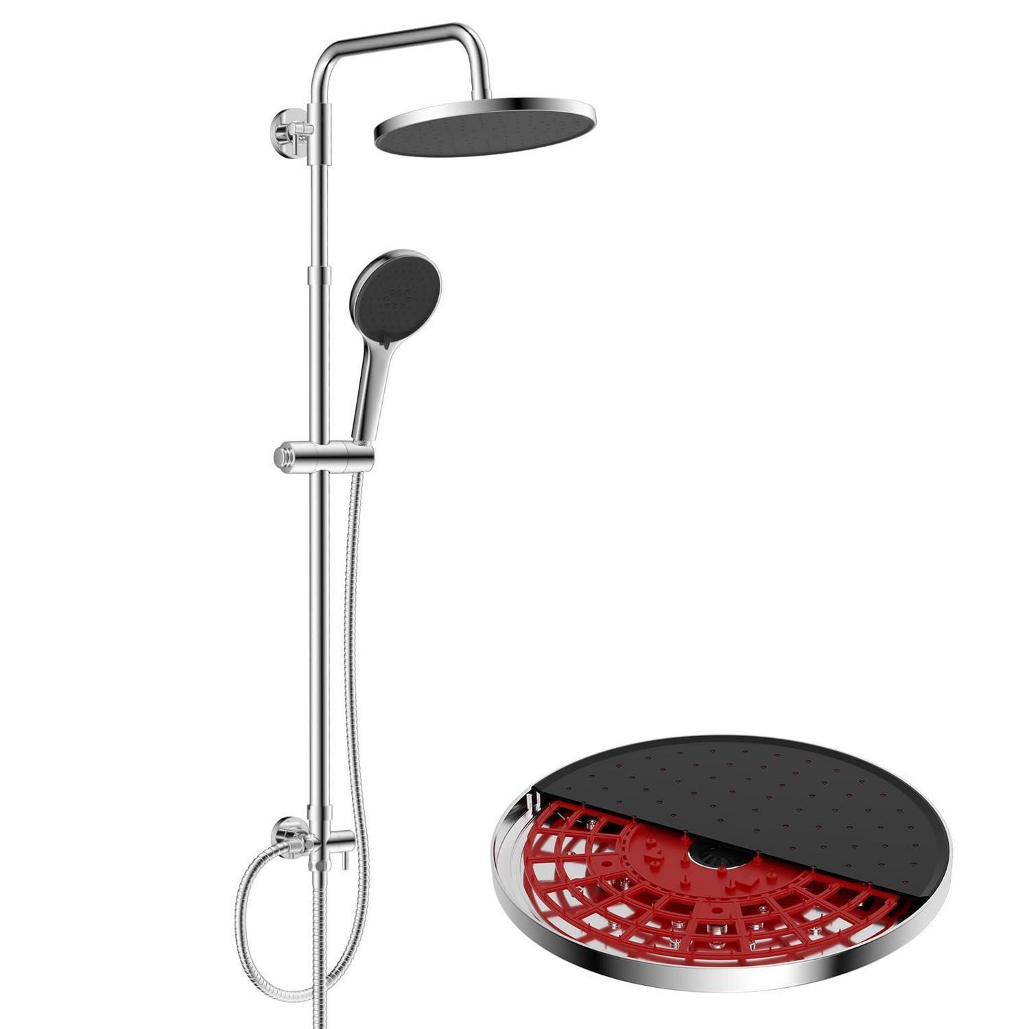 Duschsystem Mit Regendusche Und Handbrause, Selbstreinigung, Chrom