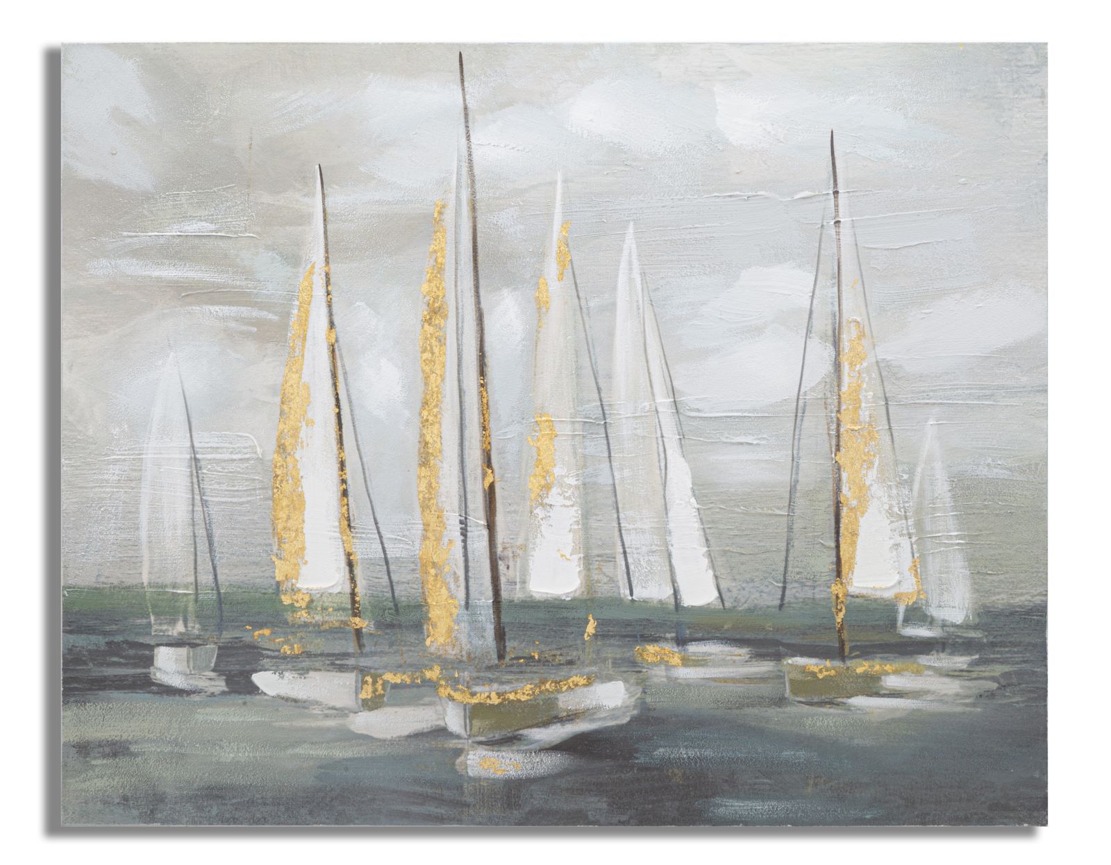 Gemälde Auf Leinwand, Goldenes Boot, 100 X 2,8 X 80 Cm