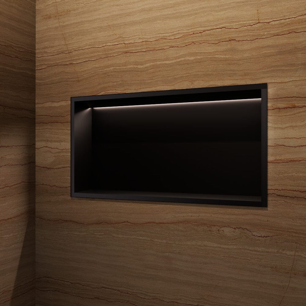 Wandnische Dusche Oceanic Mit Led Schwarz